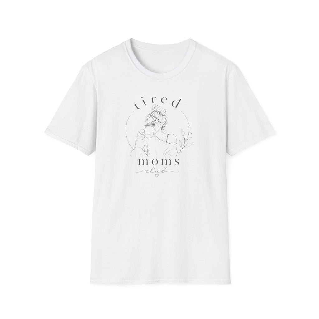 Tired Moms Tee — Minimal Coffee & Mom Life Graphic T-Shirt
