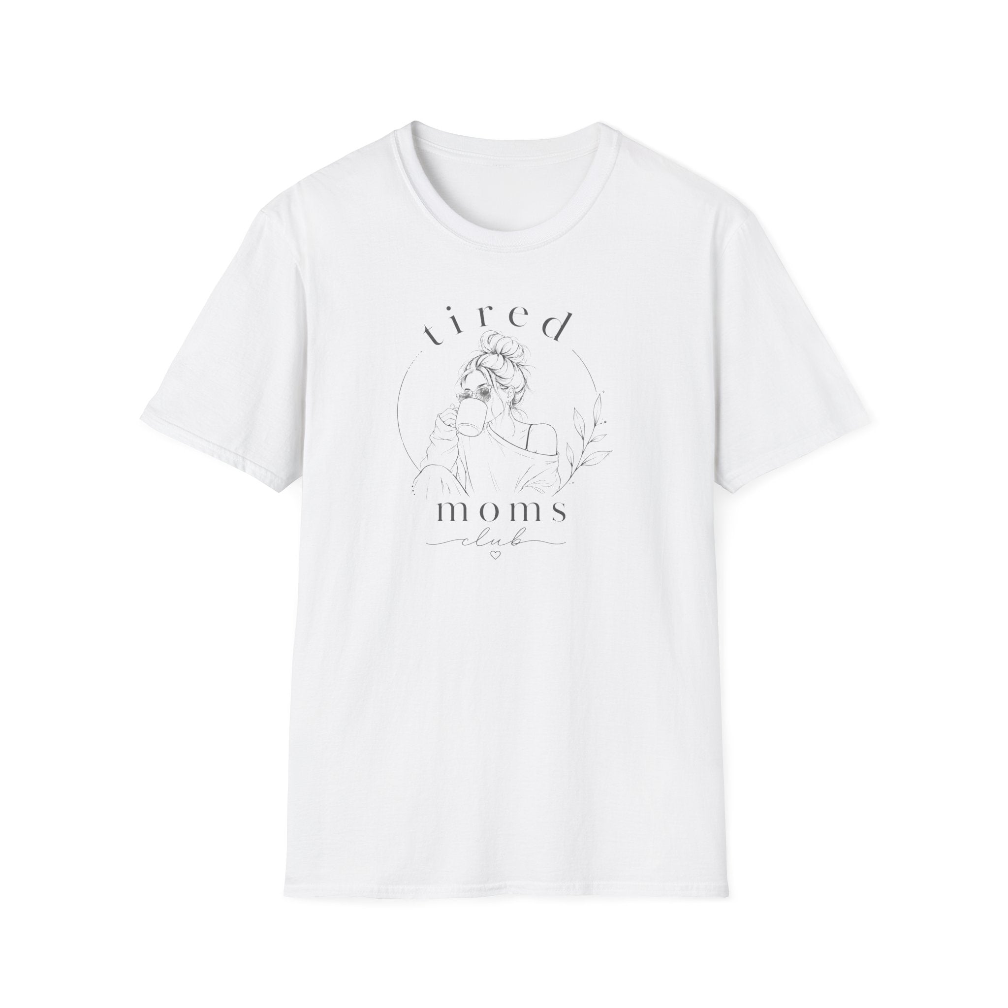 Tired Moms Tee — Minimal Coffee & Mom Life Graphic T-Shirt