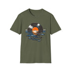 Music Is Art vinyl record sunset T-Shirt | Retro Music Graphic Tee