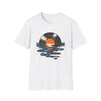 Music Is Art vinyl record sunset T-Shirt | Retro Music Graphic Tee