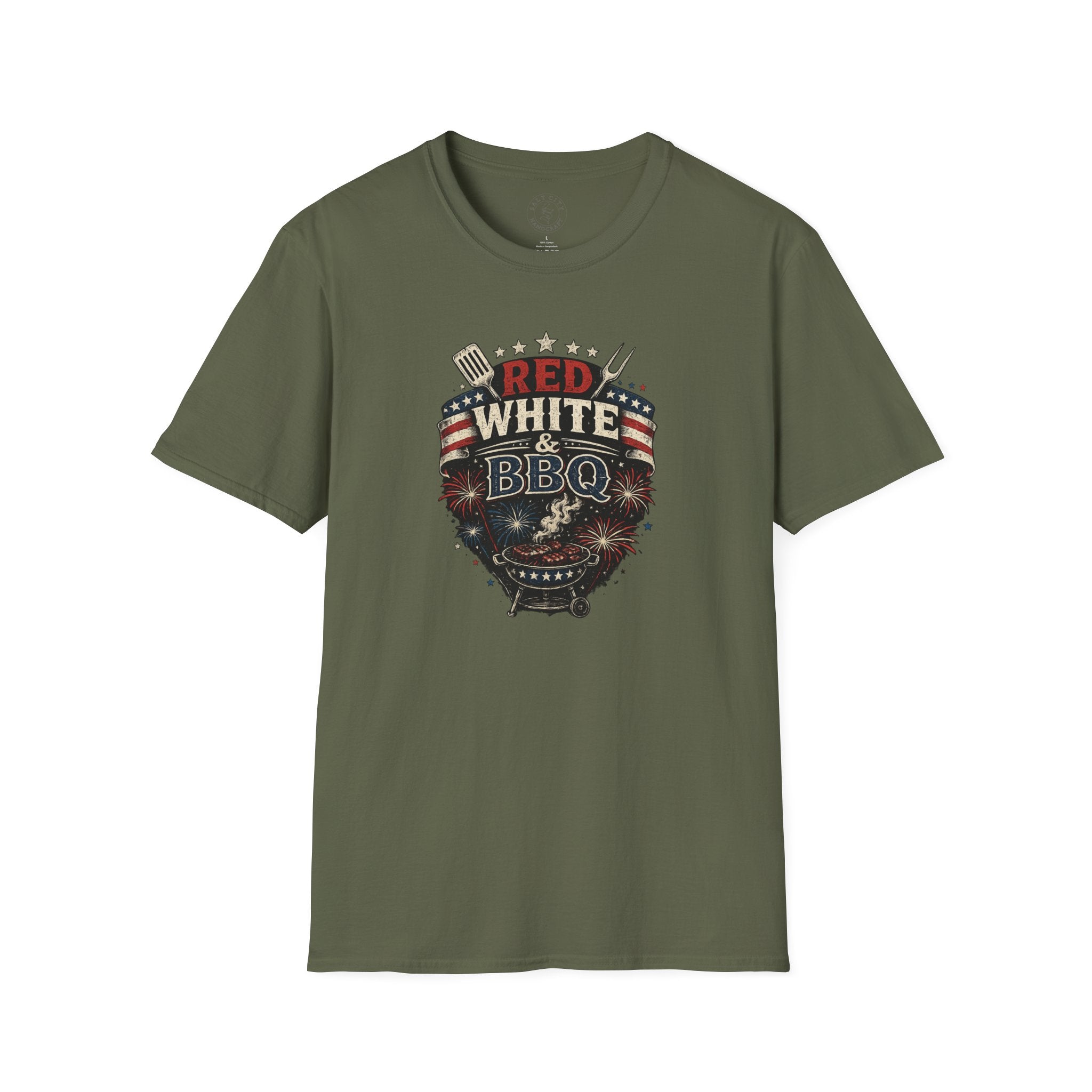 Red, White & BBQ T-Shirt — Patriotic 4th of July Grill Tee