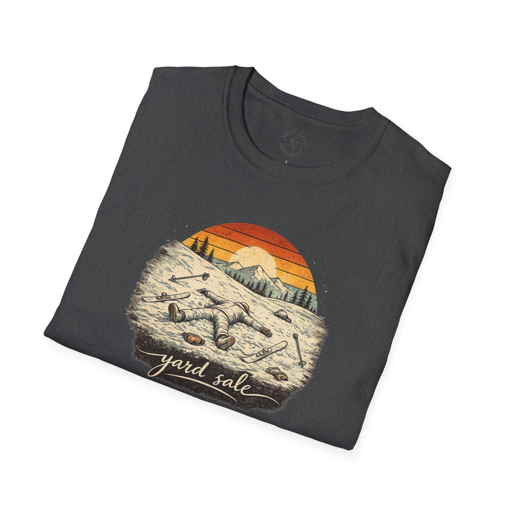 Yard Sale T-Shirt | Retro Mountain Ski Scene Graphic Tee | Ski Tee