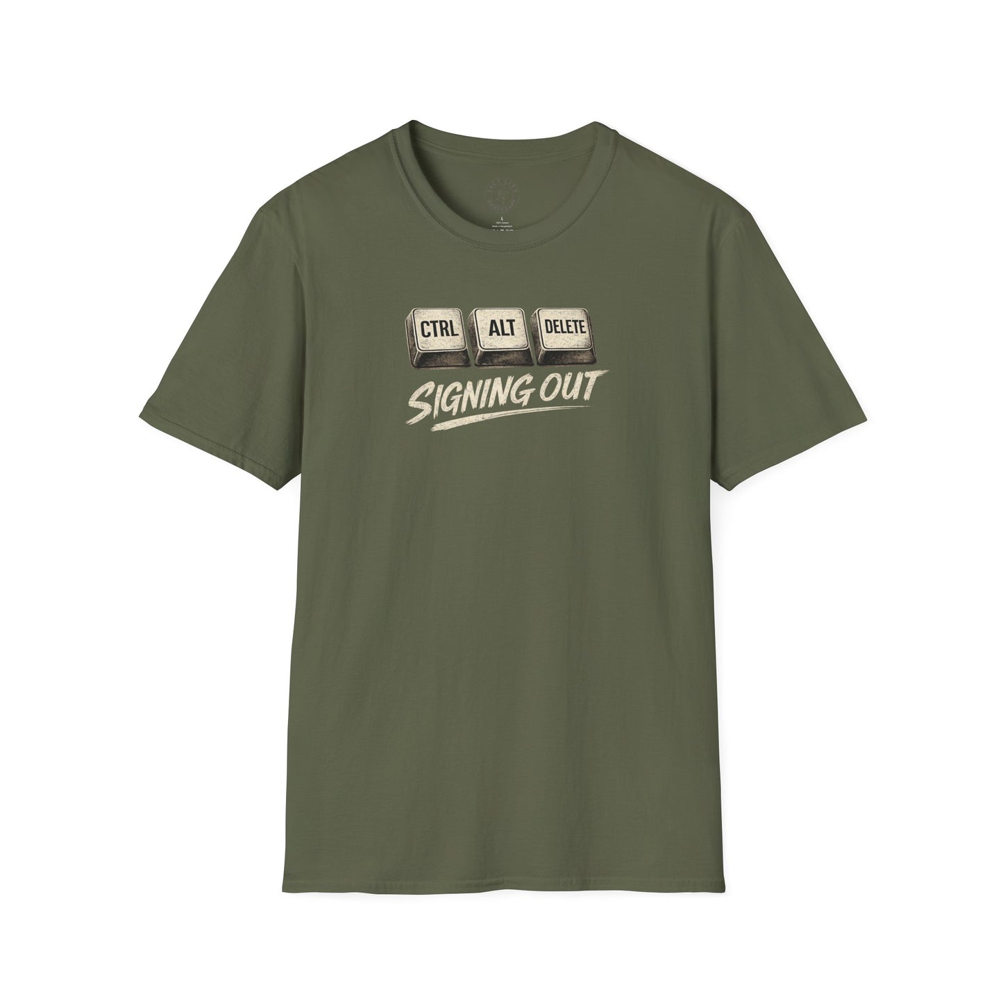 Ctrl Alt Delete "Signing Out" T-Shirt — Funny Tech Retirement Tee