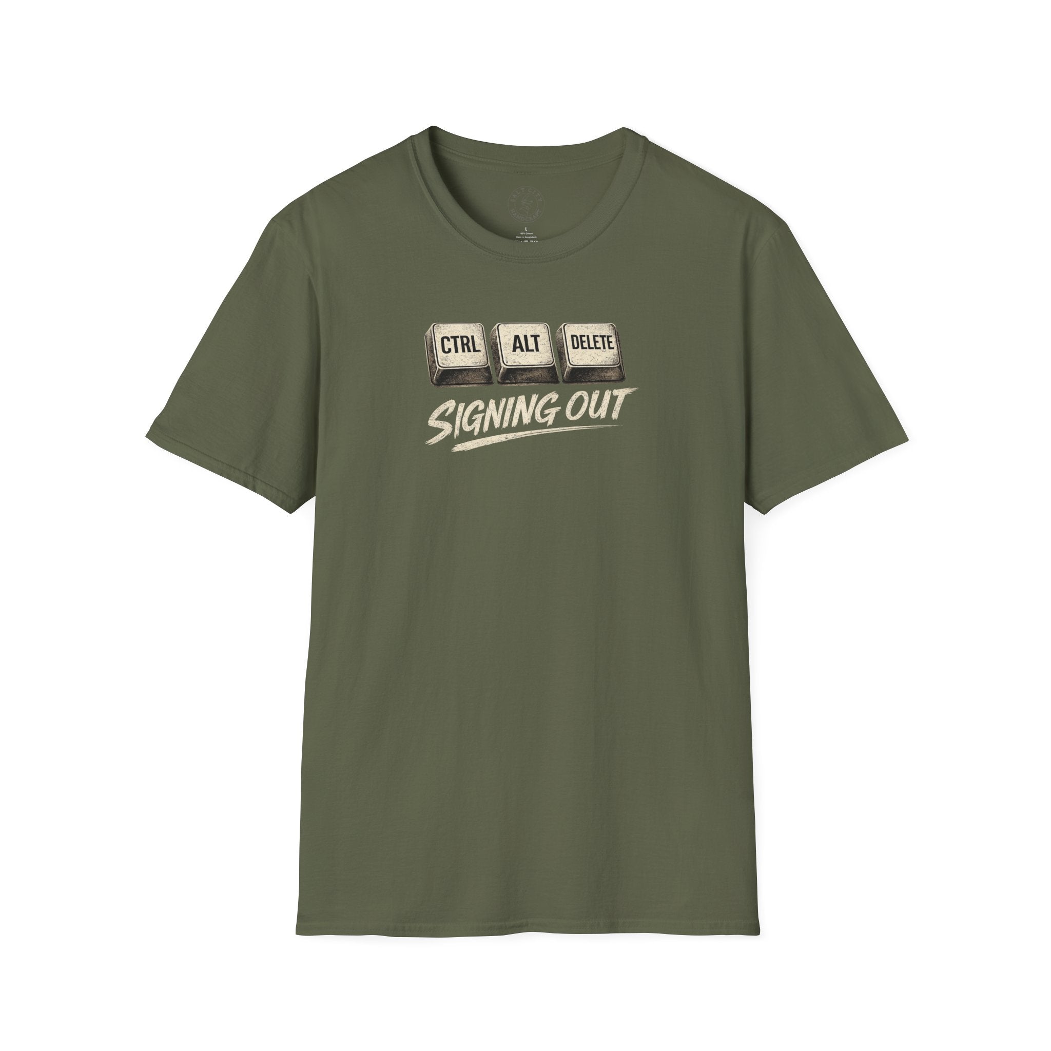 Ctrl Alt Delete "Signing Out" T-Shirt — Funny Tech Retirement Tee