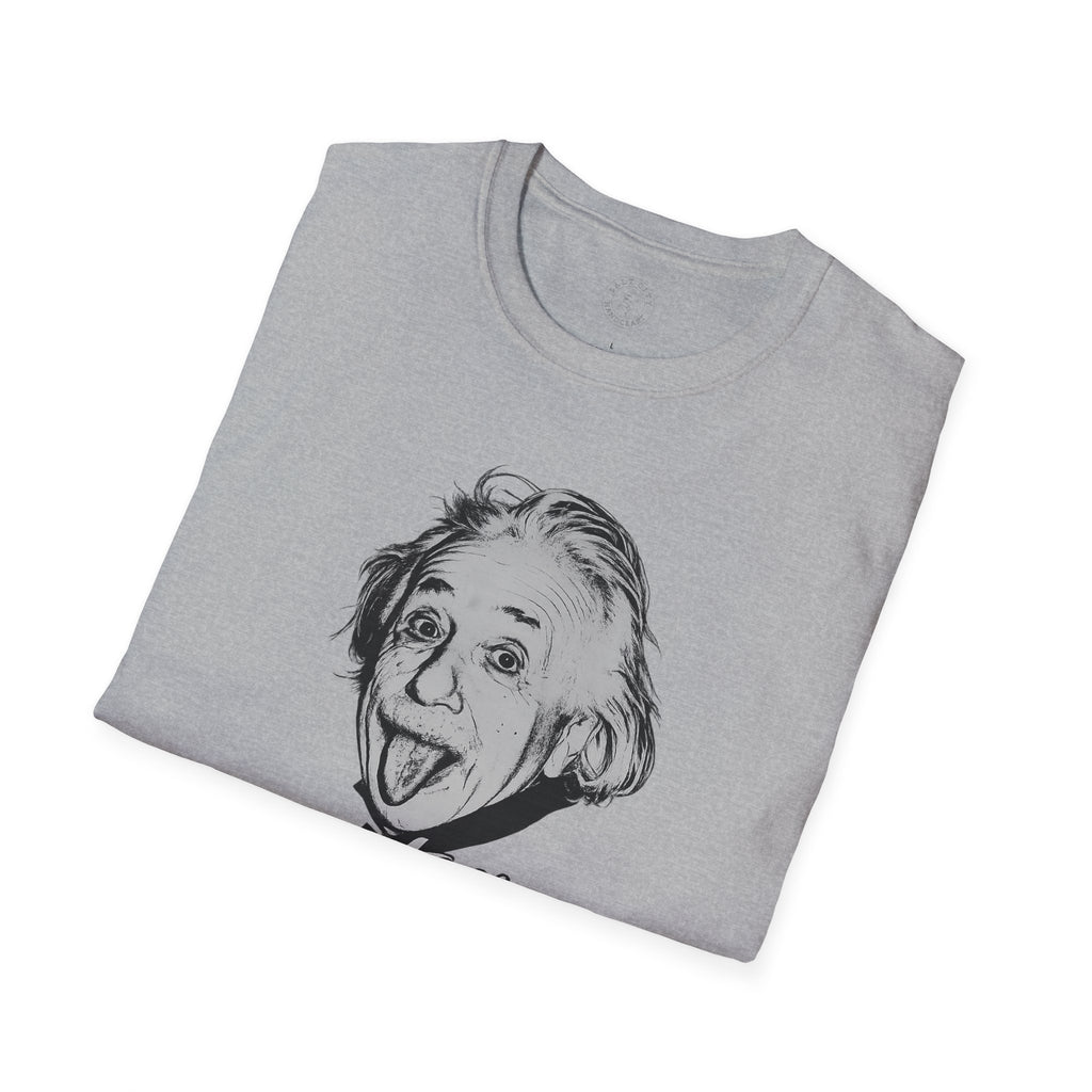 Stay Caffeinated T-Shirt — Funny Coffee Tee with Einstein Sketch