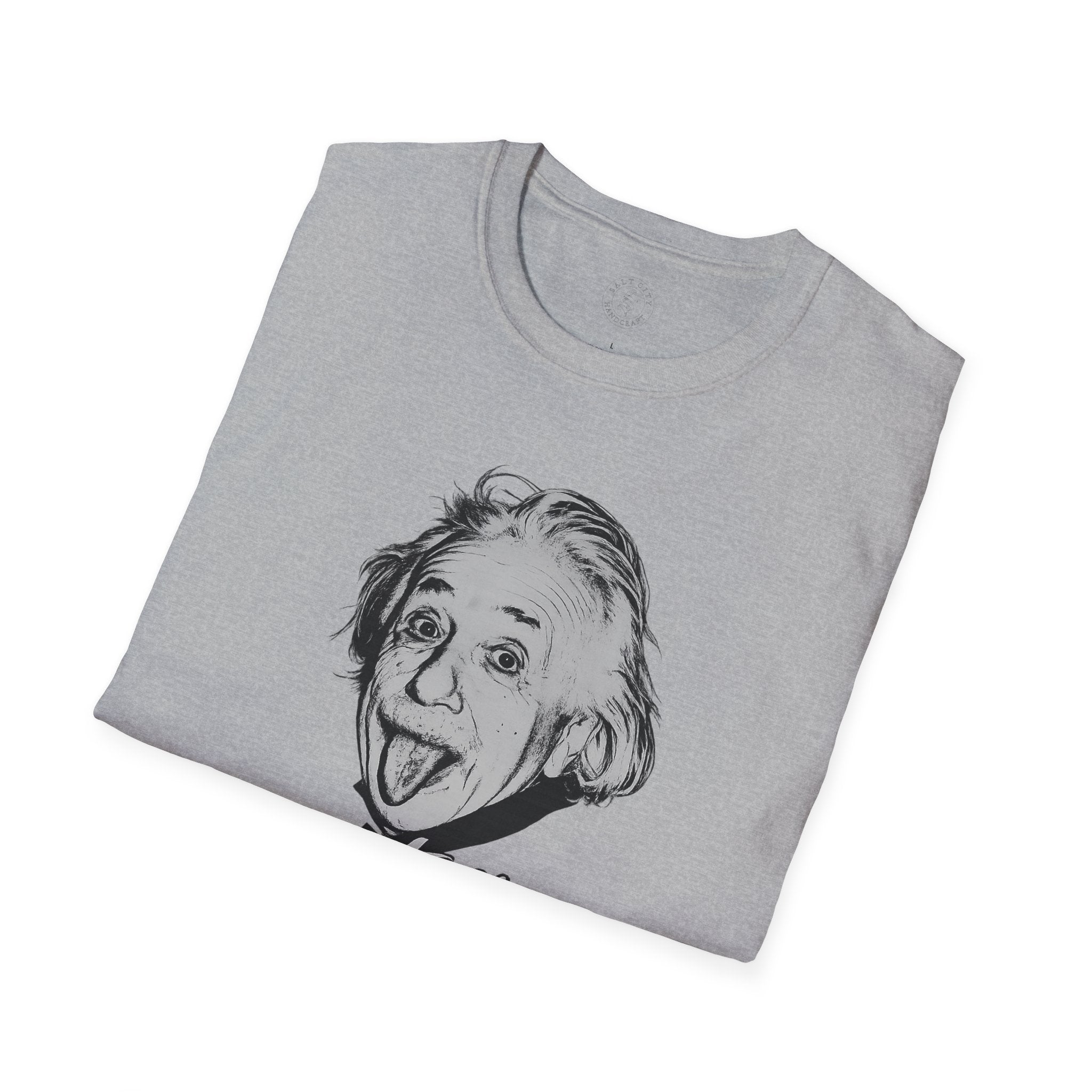Stay Caffeinated T-Shirt — Funny Coffee Tee with Einstein Sketch