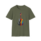 Acoustic Guitar Paint T-Shirt | Acoustic Guitar Shirt