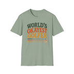 T-Shirt | "World's Okayest Golfer" Retro Golf Humor Tee | Golf Tee