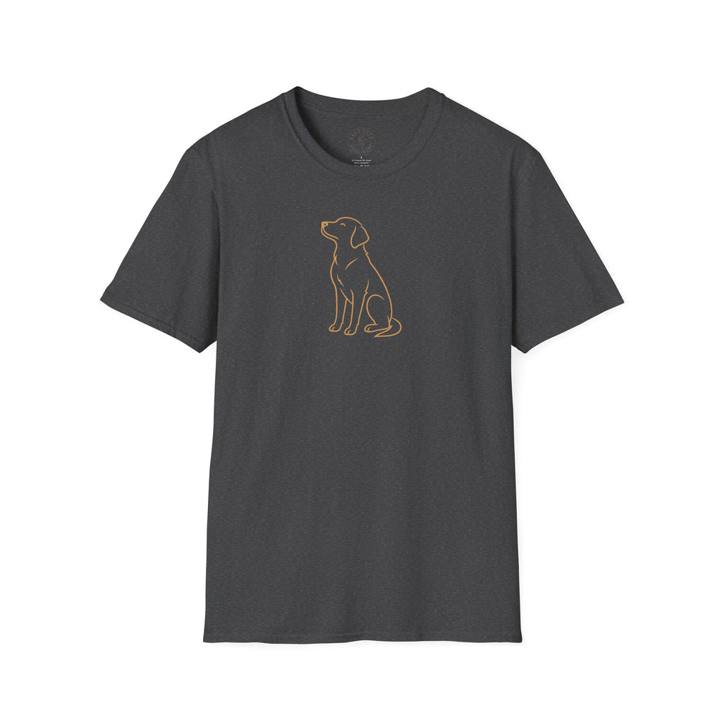 Minimal Outline Labrador T-Shirt — Simple Line Dog Tee for Pet Lovers