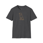 Minimal Outline Labrador T-Shirt — Simple Line Dog Tee for Pet Lovers