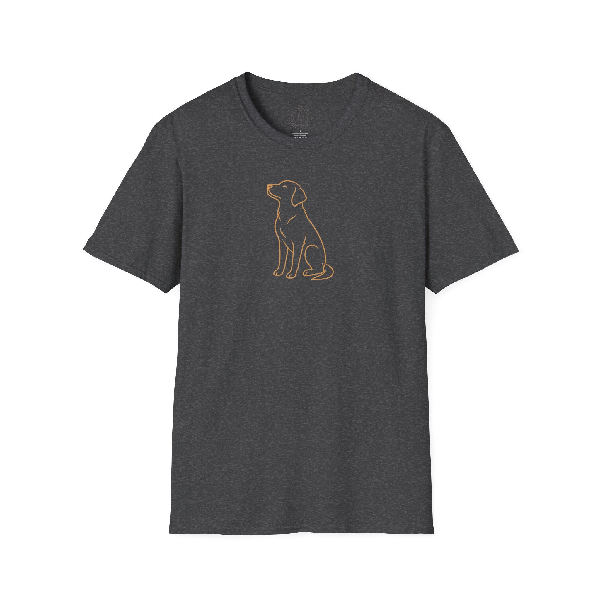 Minimal Outline Labrador T-Shirt — Simple Line Dog Tee for Pet Lovers