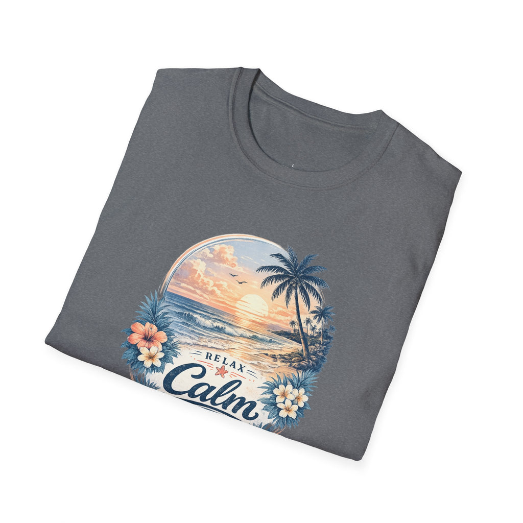 Calm Paradise Sunset T-Shirt — Tropical Beach Graphic Tee