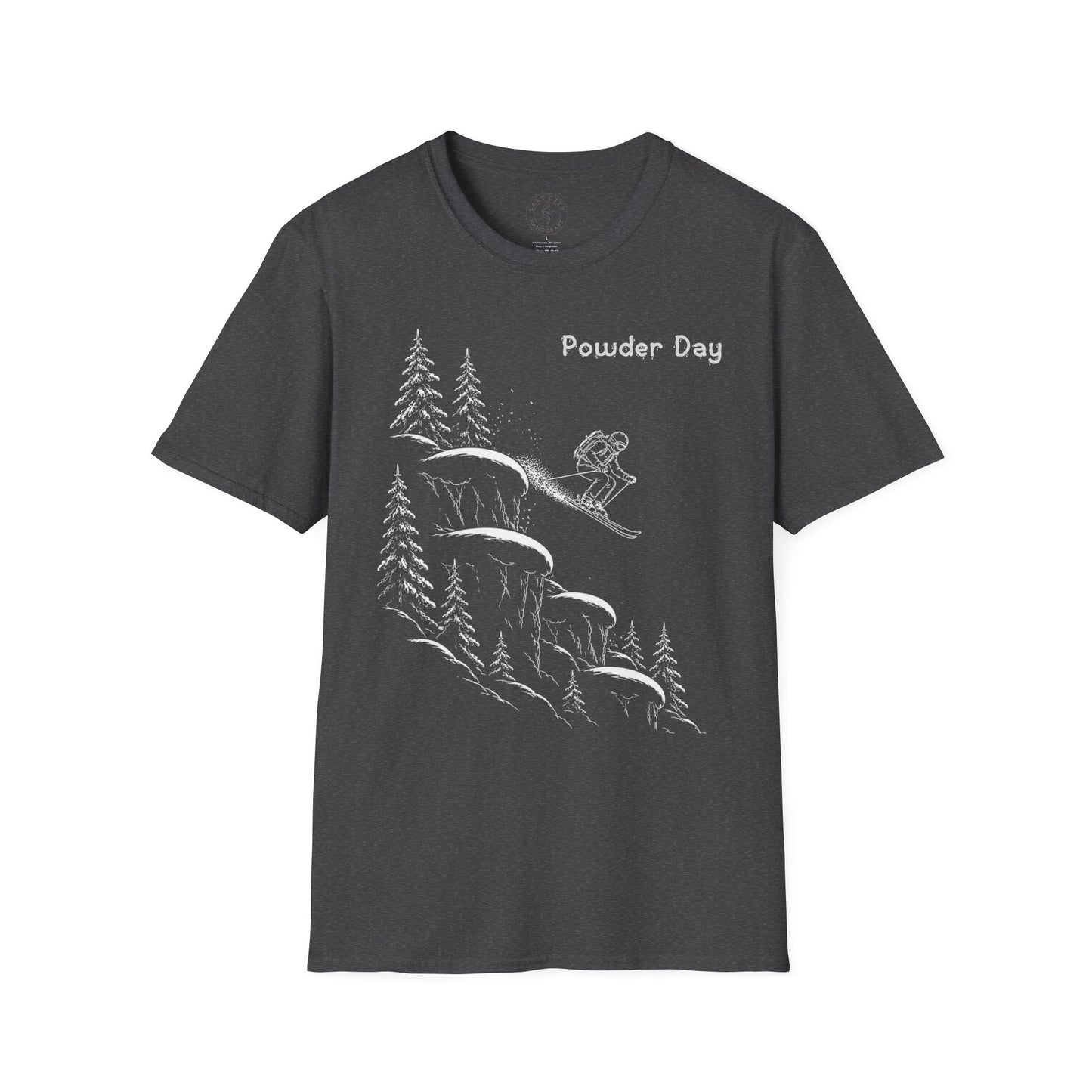 Skiing Cliffside T-Shirt — Powder Ski Shirt