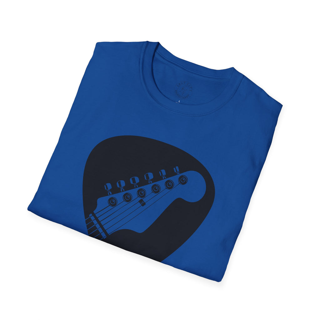 Guitar Pick with Electric Guitar Headstock T-Shirt | Guitar Tee
