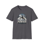 Powder Before Work Ski T-Shirt | Vintage Mountain Snowboarding Tee | Unisex Tee