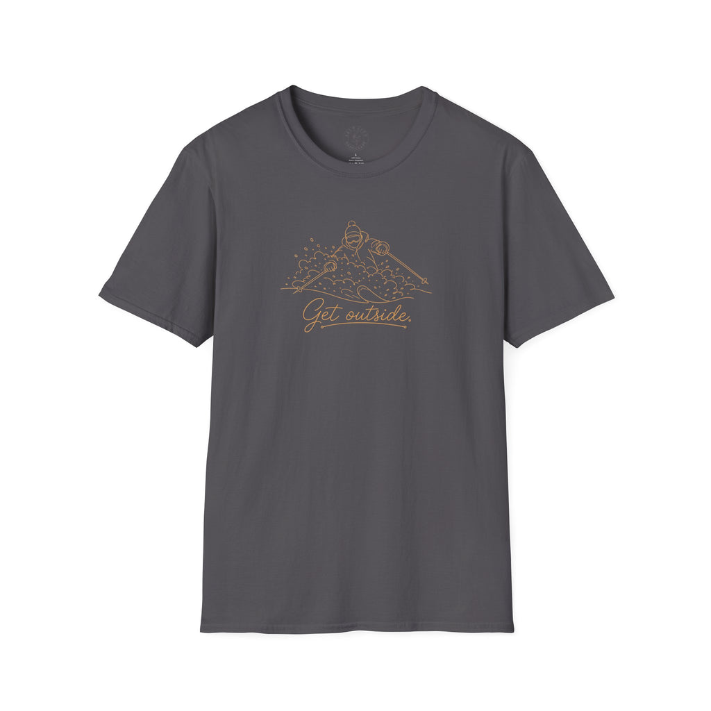 Outdoors T-Shirt — Get Outside Mountain Graphic Outdoor Adventure Tee