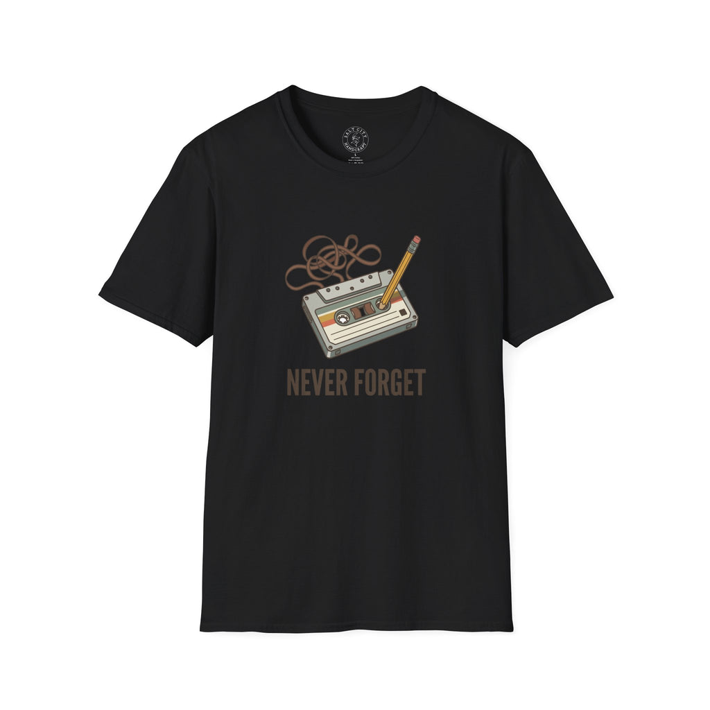 Cassette Tape 'Never Forget' T-Shirt | Retro Music Vintage Tape Shirt
