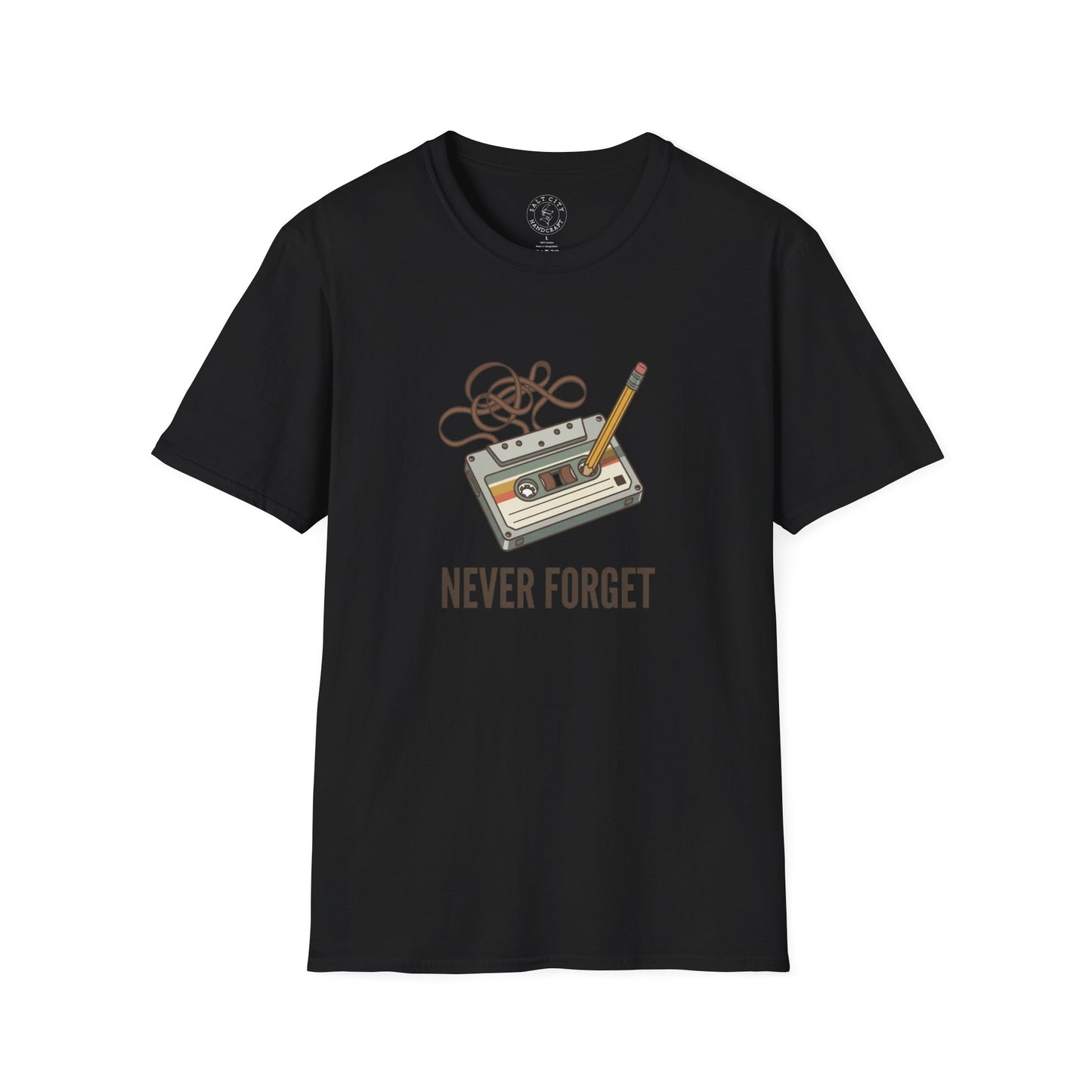 Cassette Tape 'Never Forget' T-Shirt | Retro Music Vintage Tape Shirt