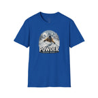 Women's Powder Before Work Ski T-Shirt |  Snowboarding Skiing Mountain Graphic Tee | Unisex Tee