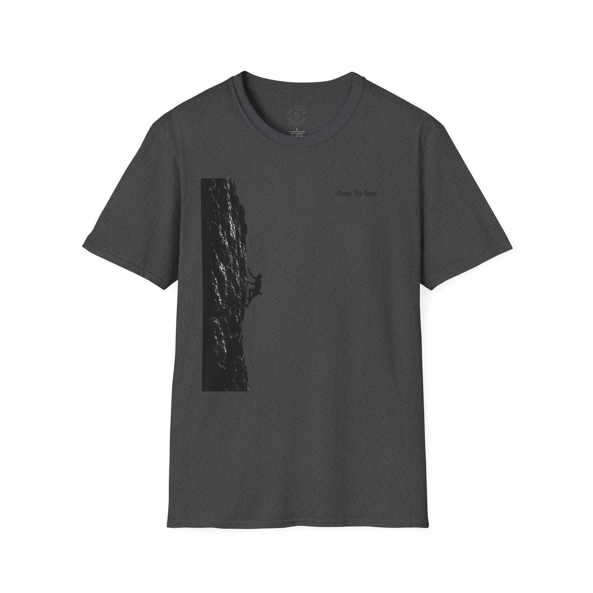 Climber Silhouette T‑Shirt — Above The Noise Minimalist Rock Climbing Tee