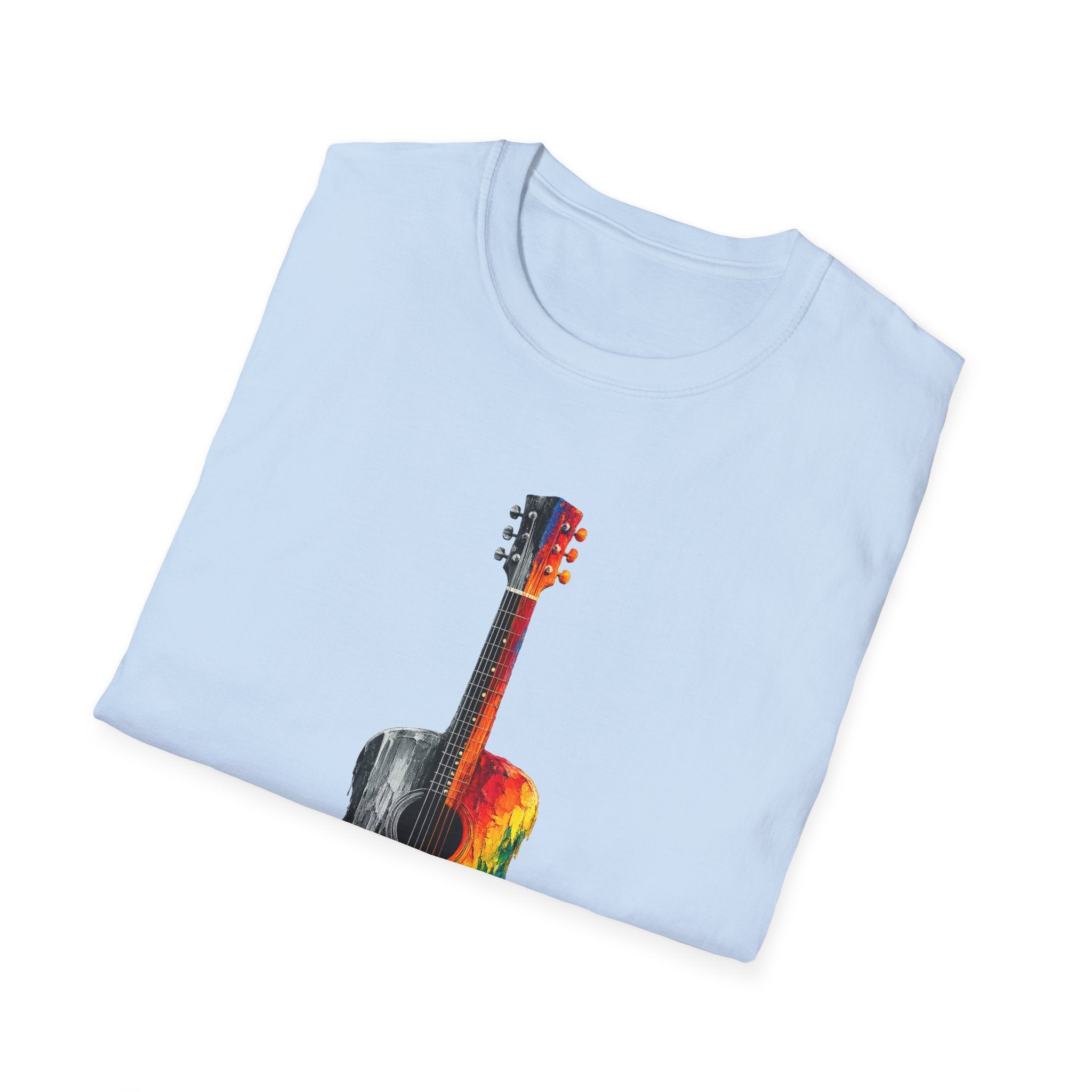 Acoustic Guitar Paint T-Shirt | Acoustic Guitar Shirt