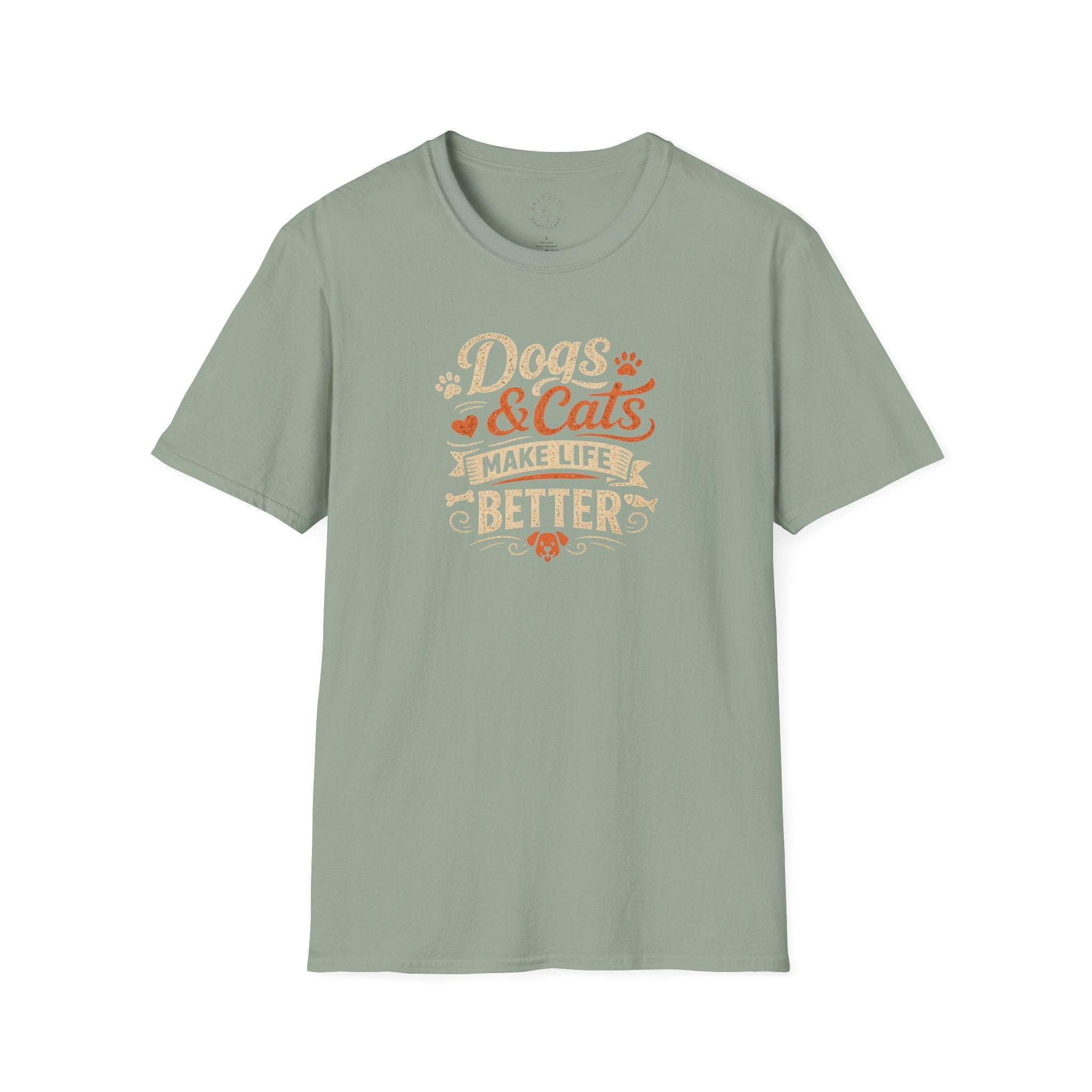Dogs & Cats Make Life Better T-Shirt | Pet Tee