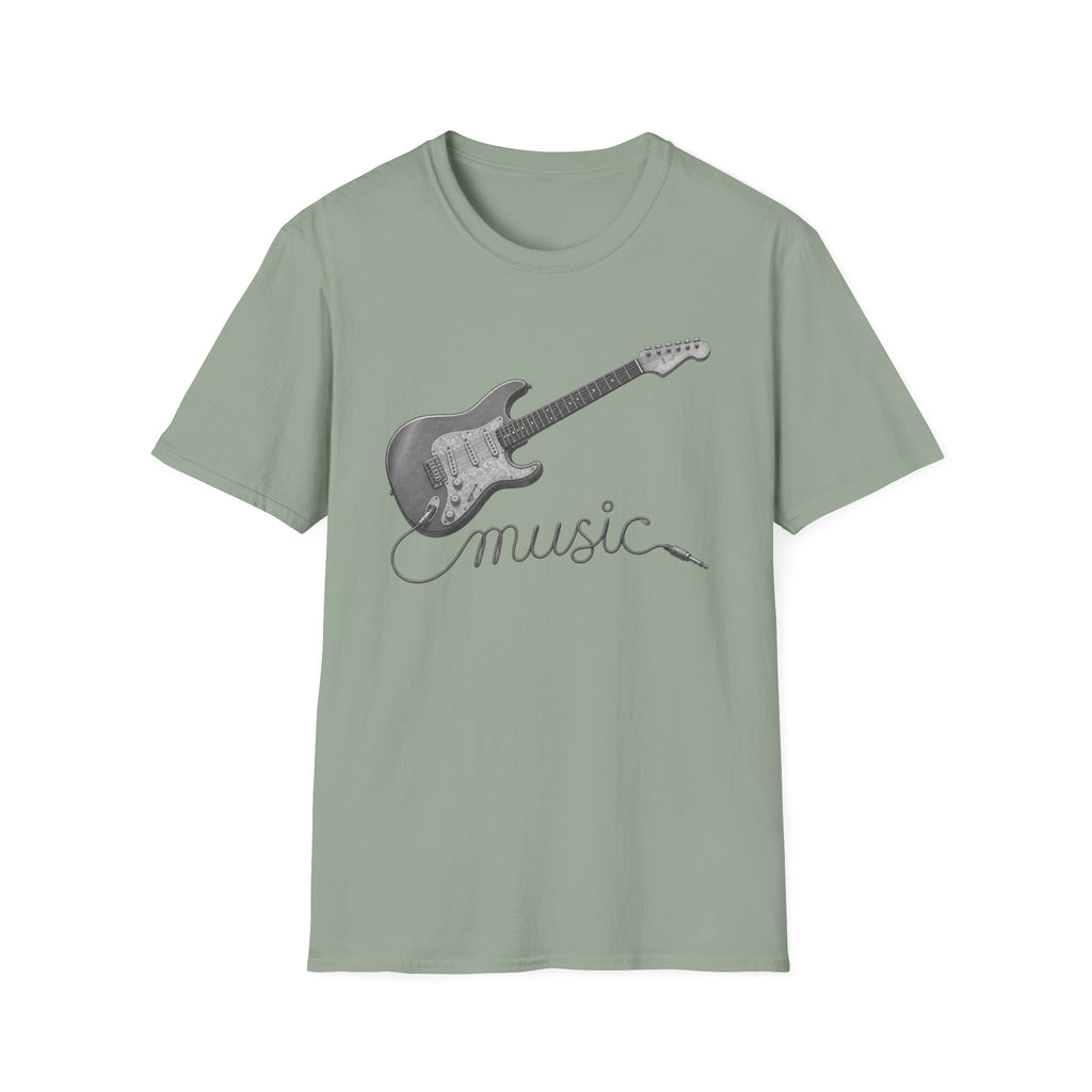 Guitar 'Music' Graphic T-Shirt — Vintage Electric Guitar Tee