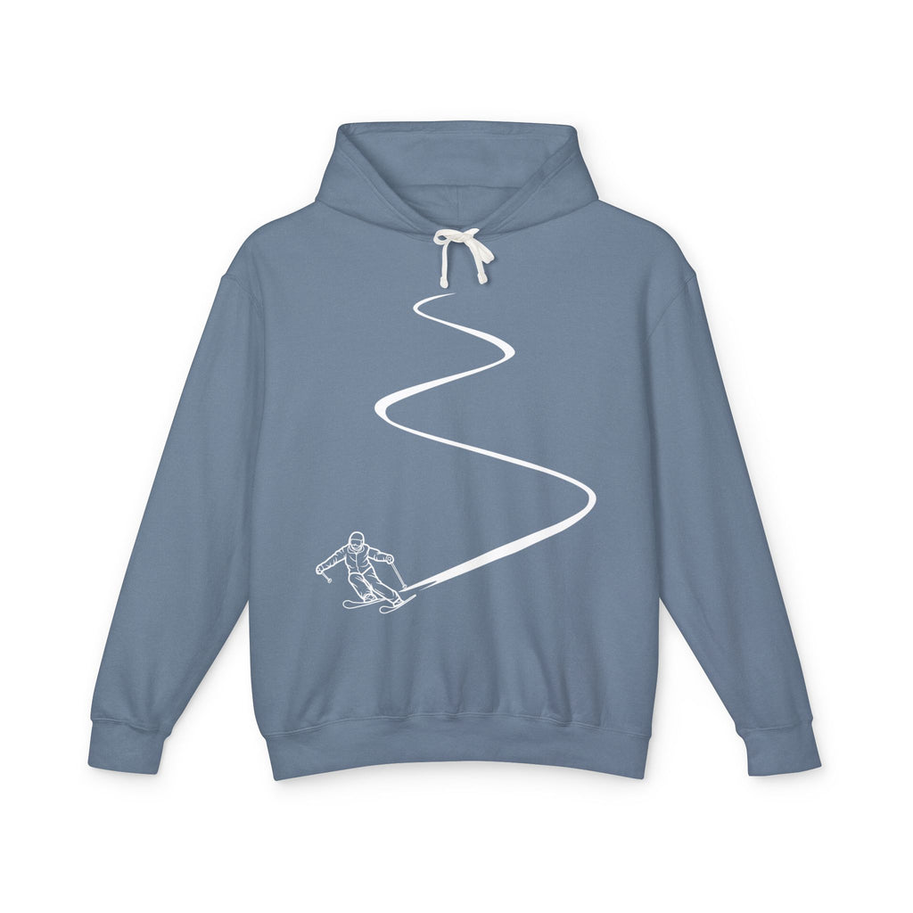 Skier White Hoodie | Plain Pullover Hooded Sweatshirt