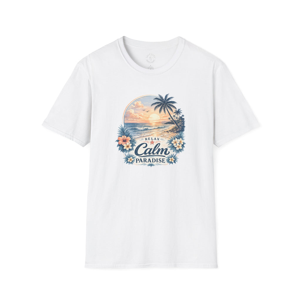 Calm Paradise Sunset T-Shirt — Tropical Beach Graphic Tee