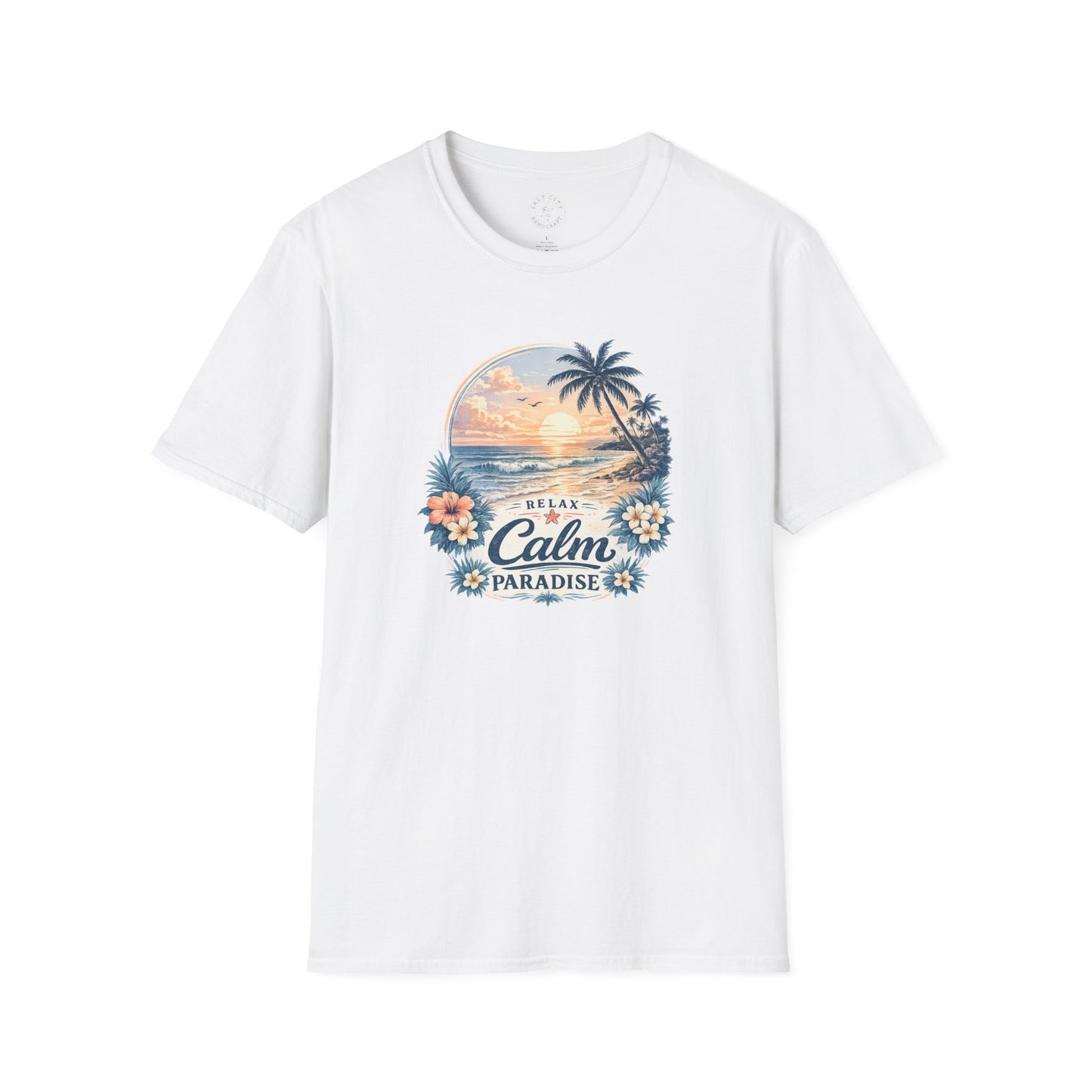Calm Paradise Sunset T-Shirt — Tropical Beach Graphic Tee