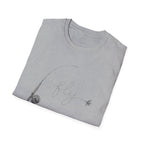 Fly Fishing T-Shirt — Minimal Fly & Rod Illustration