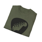 Guitar Pick with Electric Guitar Headstock T-Shirt | Guitar Tee