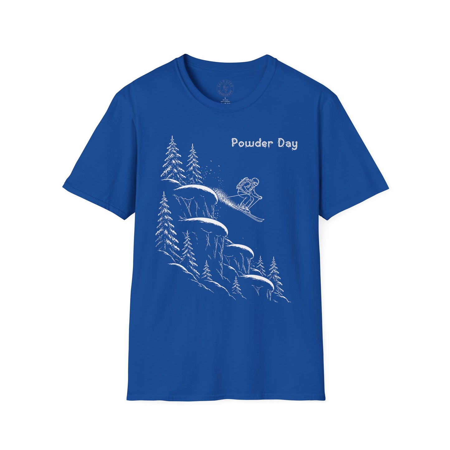 Skiing Cliffside T-Shirt — Powder Ski Shirt