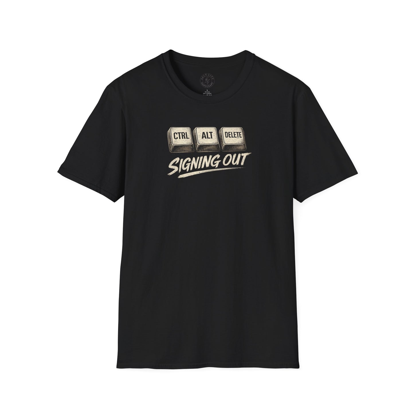 Ctrl Alt Delete "Signing Out" T-Shirt — Funny Tech Retirement Tee