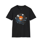 Music Is Art vinyl record sunset T-Shirt | Retro Music Graphic Tee