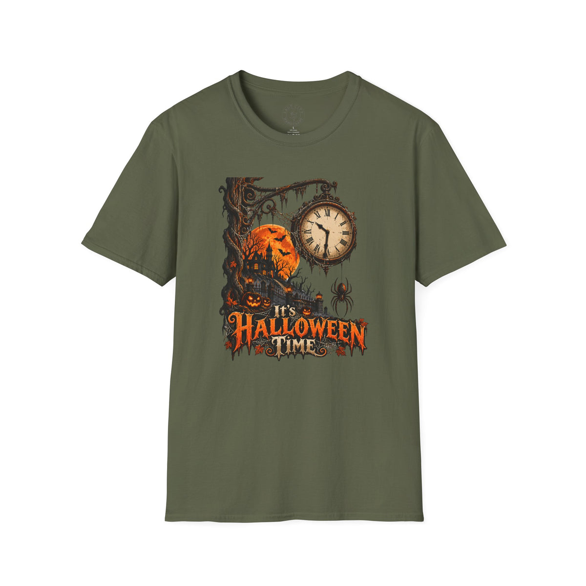 Halloween Time Spider Clock T-Shirt