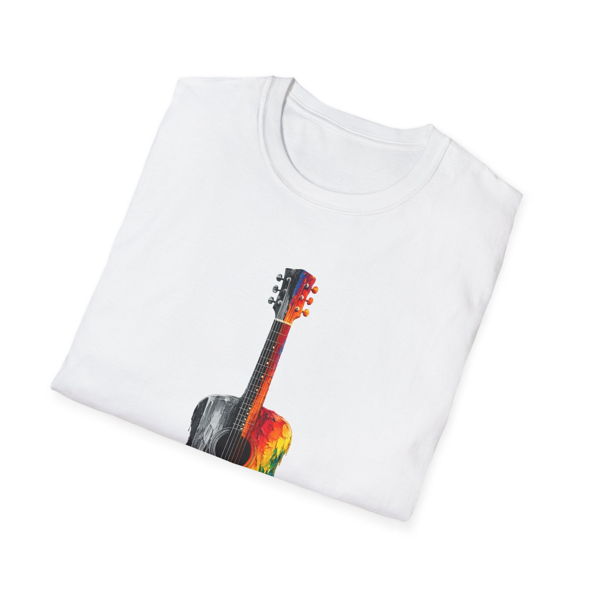 Acoustic Guitar Paint T-Shirt | Acoustic Guitar Shirt