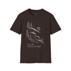 Skiing Cliffside T-Shirt — "Sorry Boss, It Dumped Last Night" Ski Adventure Shirt