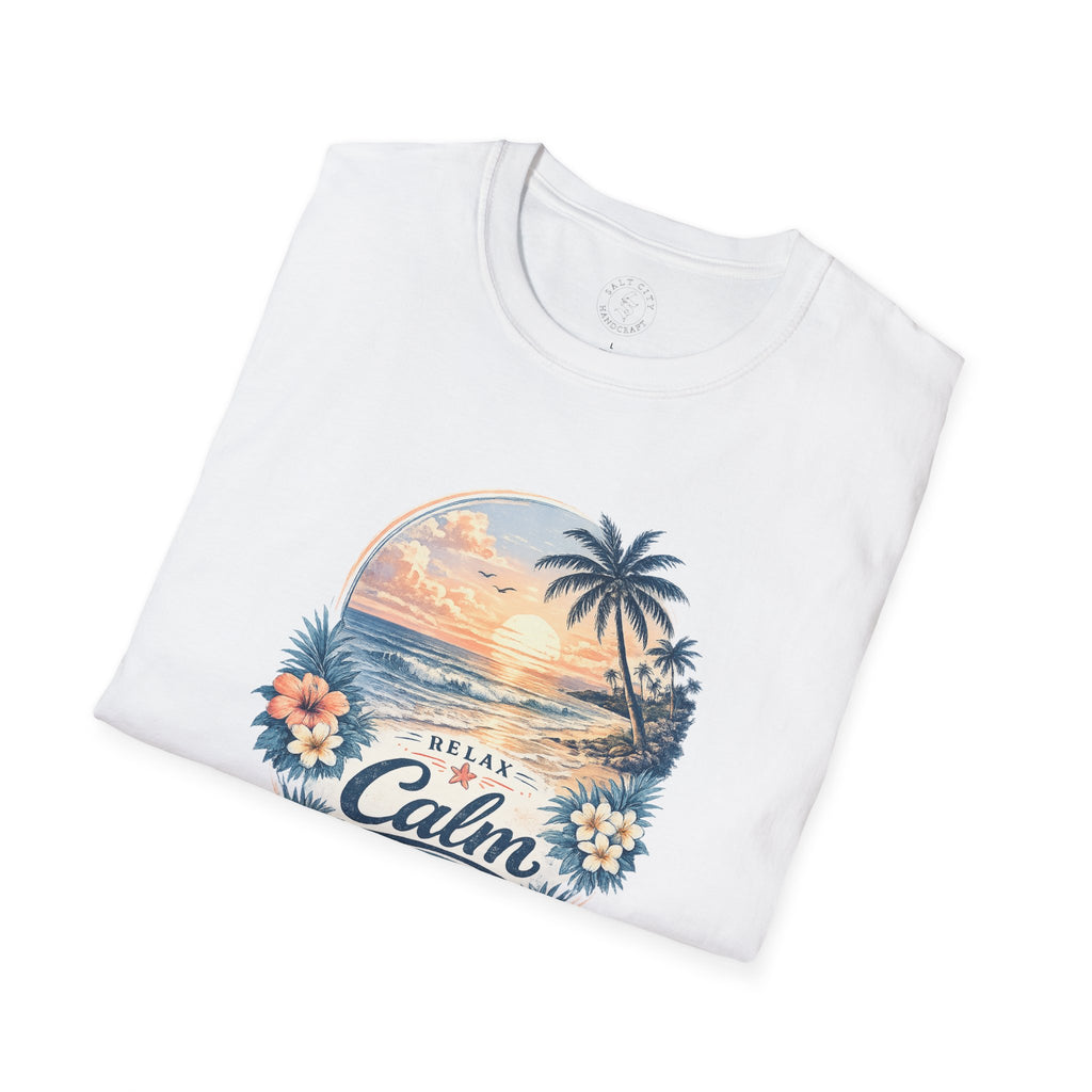 Calm Paradise Sunset T-Shirt — Tropical Beach Graphic Tee