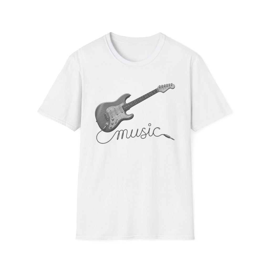 Guitar 'Music' Graphic T-Shirt — Vintage Electric Guitar Tee