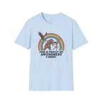 This Is Prolly My Awesomest T-Shirt — Funny Retro Rainbow Animal Graphic Tee