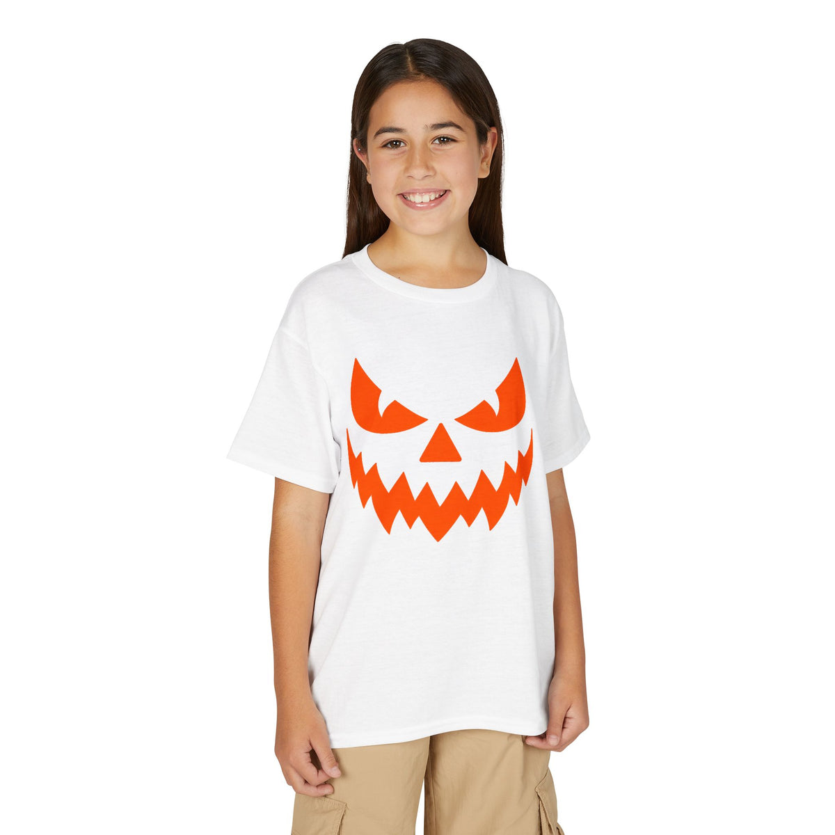 Kids Halloween Pumpkin Face T-Shirt