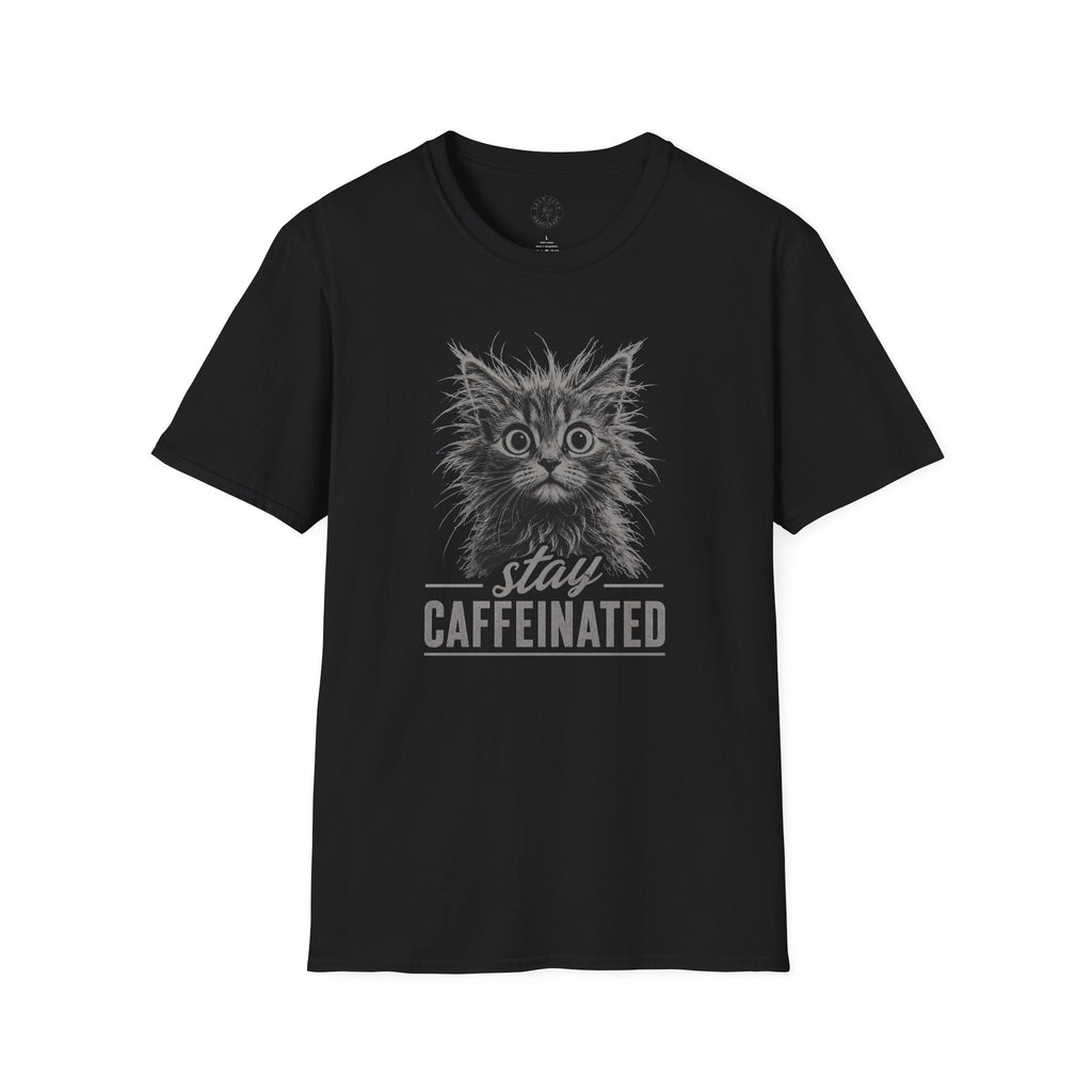 Stay Caffeinated Cat T-Shirt | Cat Tee