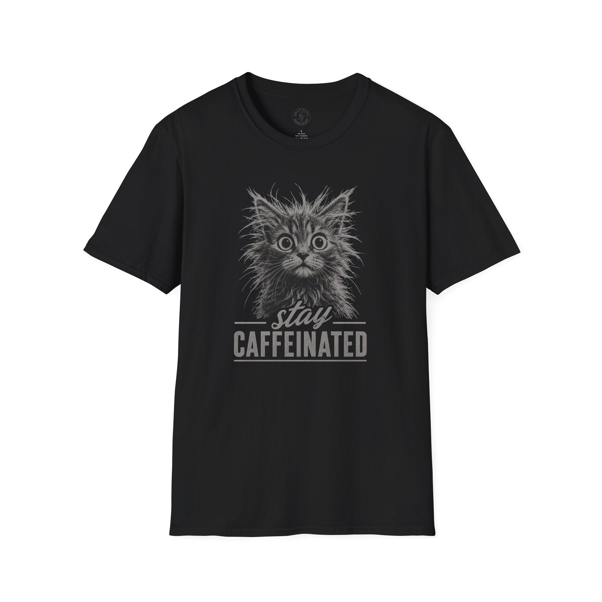 Stay Caffeinated Cat T-Shirt | Cat Tee