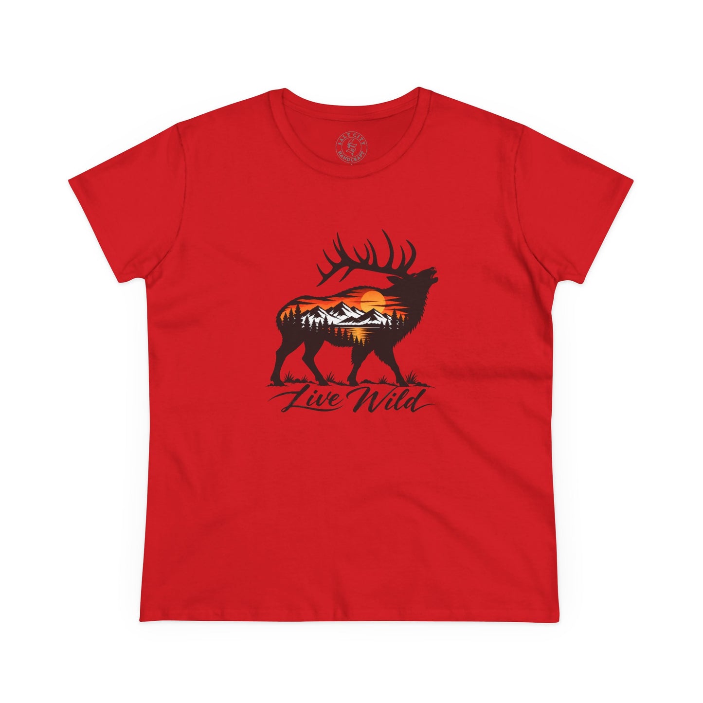 Women's Midweight Elk Cotton Tee