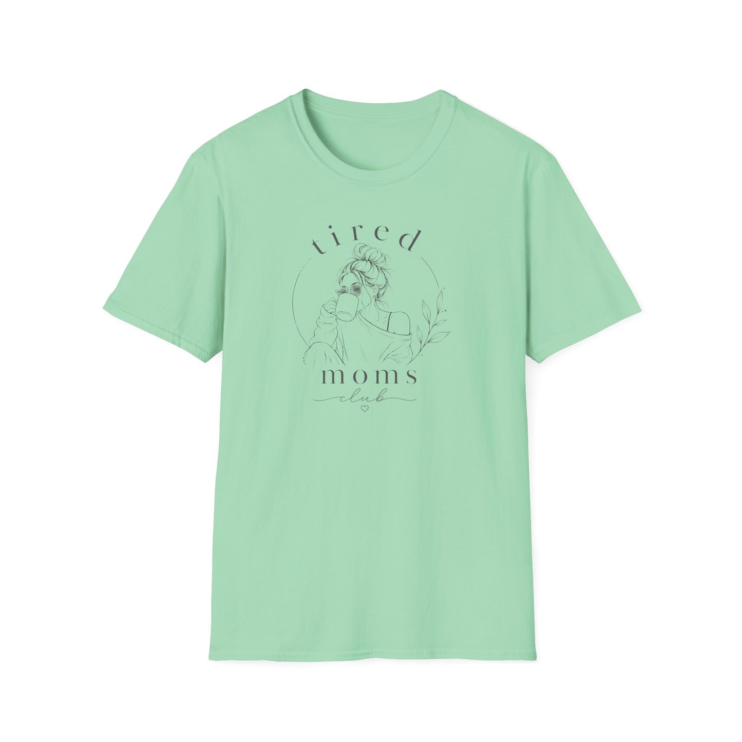 Tired Moms Tee — Minimal Coffee & Mom Life Graphic T-Shirt