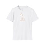 Minimal Outline Labrador T-Shirt — Simple Line Dog Tee for Pet Lovers