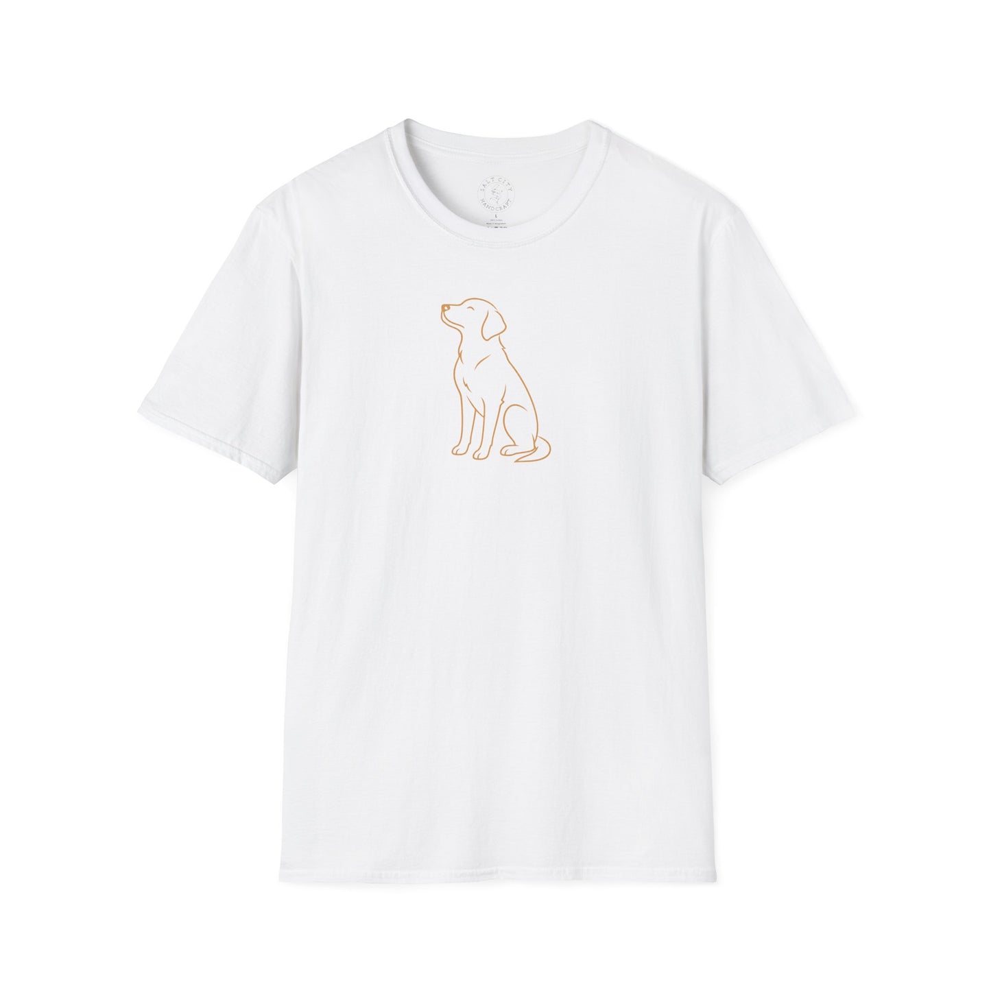 Minimal Outline Labrador T-Shirt — Simple Line Dog Tee for Pet Lovers