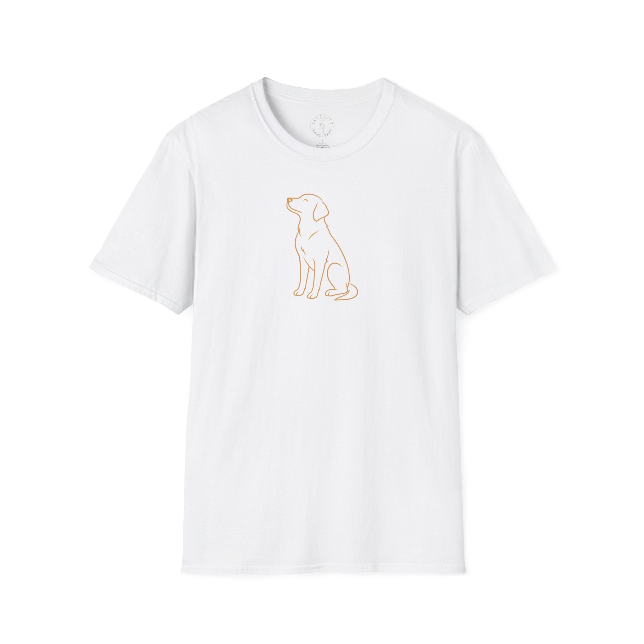 Minimal Outline Labrador T-Shirt — Simple Line Dog Tee for Pet Lovers
