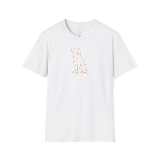 Minimal Outline Labrador T-Shirt — Simple Line Dog Tee for Pet Lovers